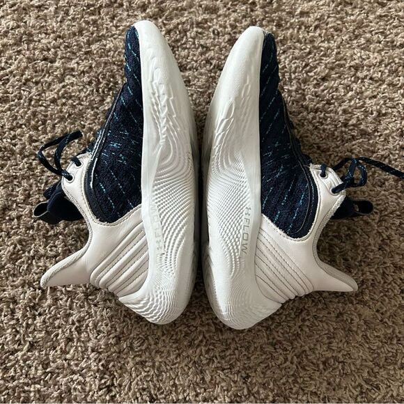 Under Armour Team Curry Flow 9 Basketball Shoes Navy/White Size Men's 7 W 8.5 - Picture 6 of 13